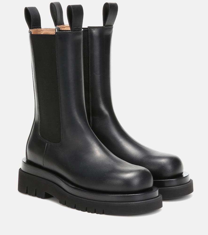 bottega veneta lug leather ankle boots