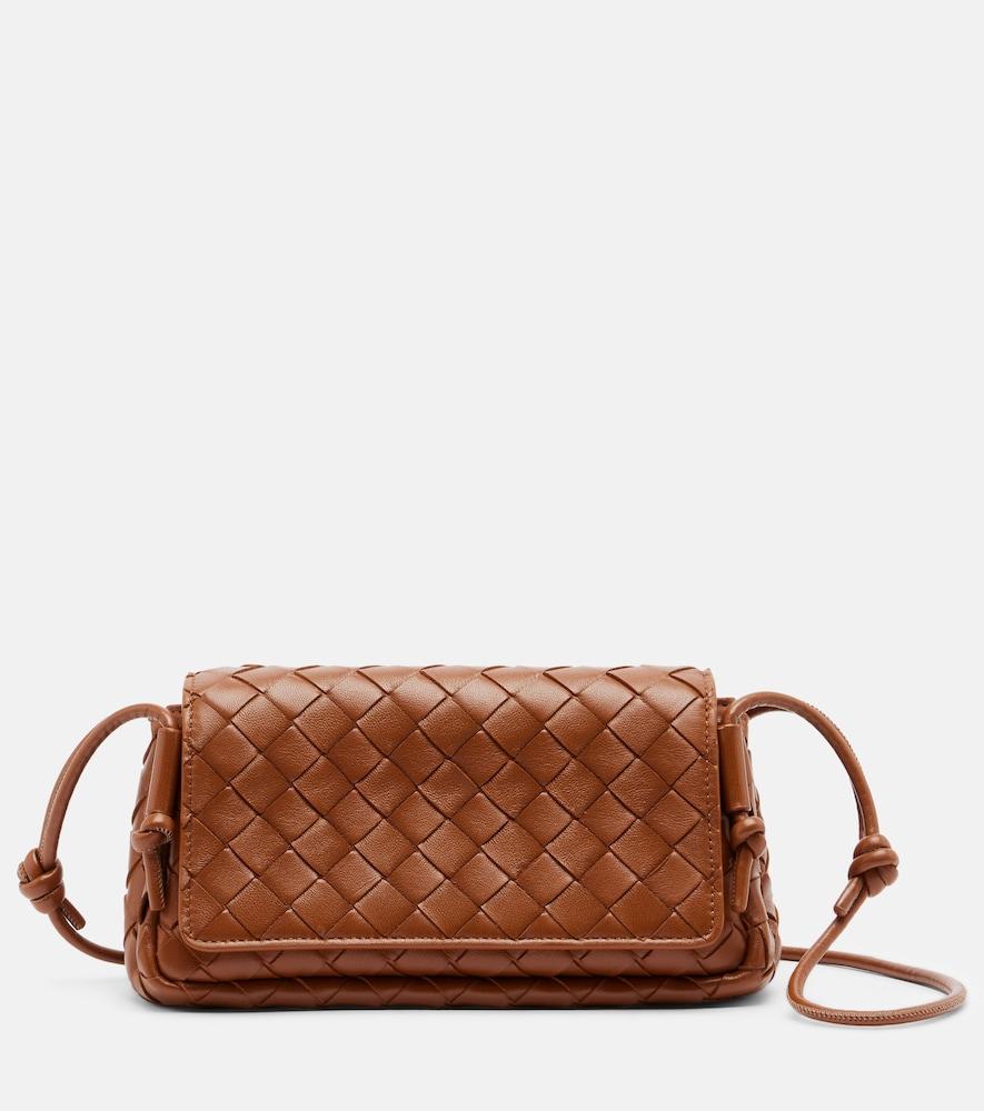 bottega veneta notturno intrecciato leather crossbody bag