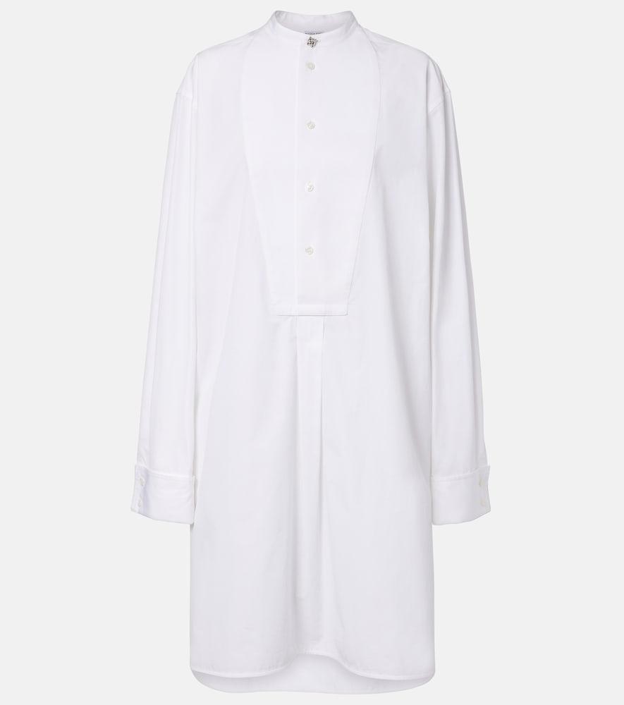 bottega veneta oversized cotton poplin midi dress