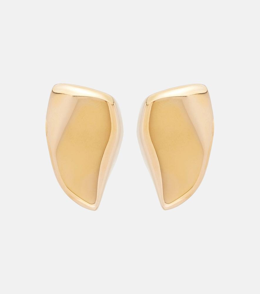 bottega veneta prisma small 18kt gold-plated earrings