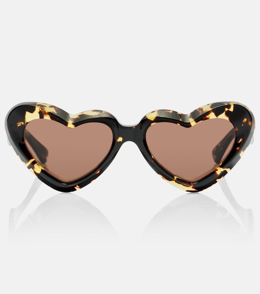 bottega veneta ribbon heart-shaped sunglasses
