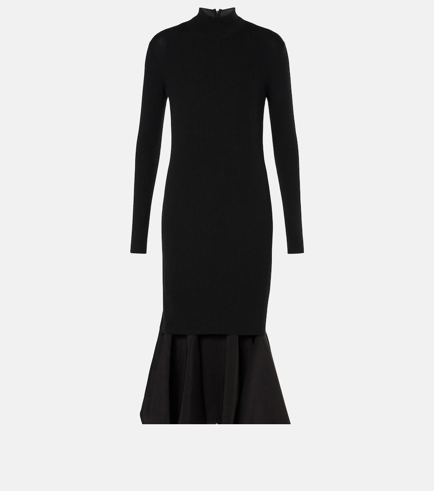 bottega veneta ruffled midi dress