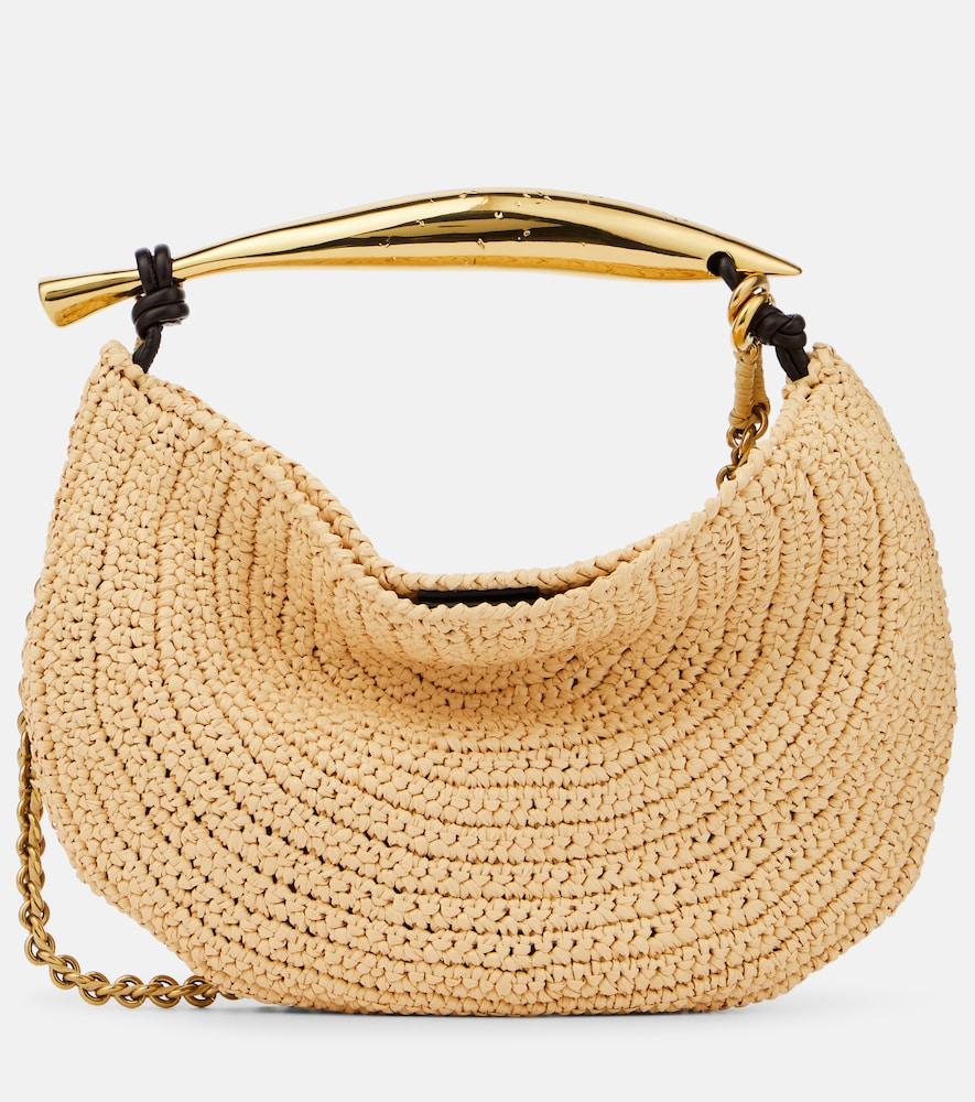bottega veneta sardine chain raffia-effect tote bag