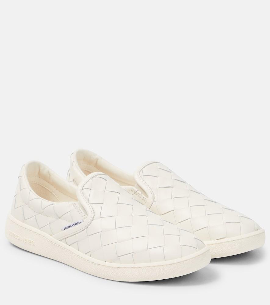 bottega veneta sawyer leather slip-on sneakers