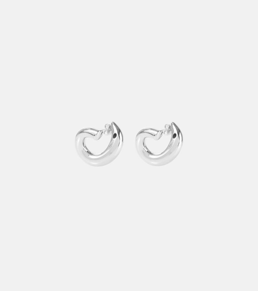 bottega veneta sterling silver hoop earrings