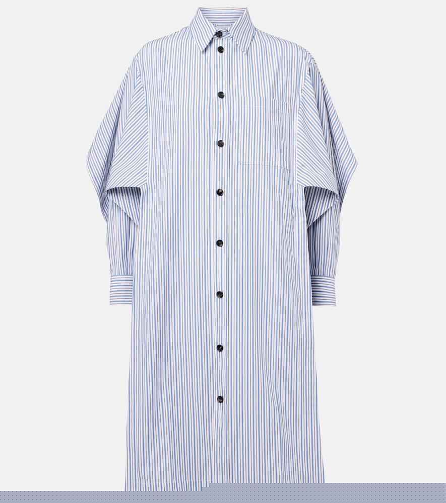 bottega veneta striped cotton shirt dress