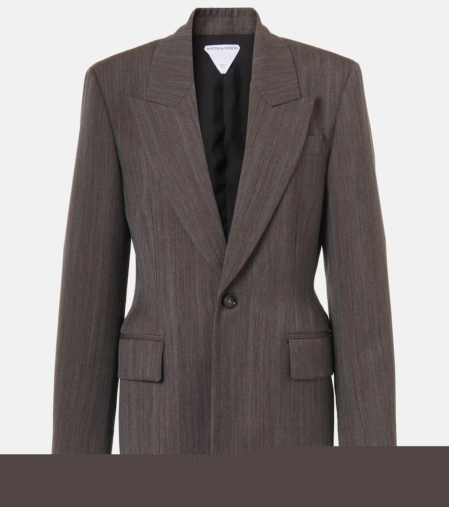 bottega veneta striped wool blazer