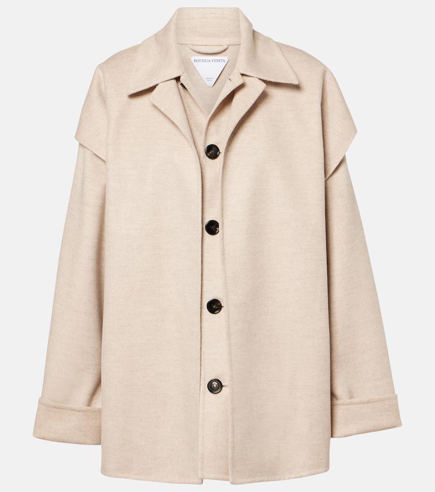 bottega veneta wool and cashmere car coat