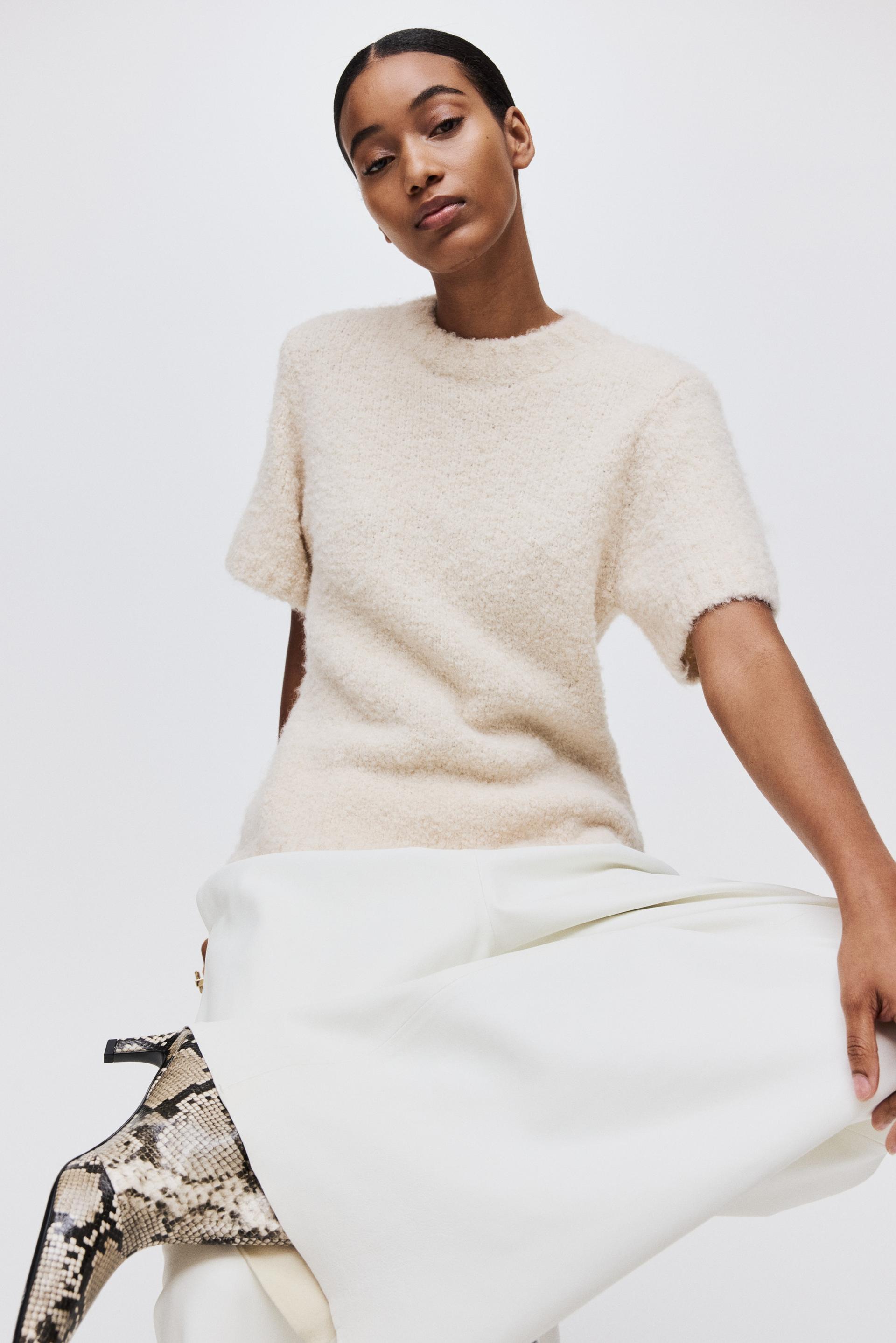 bouclé-knit t-shirt