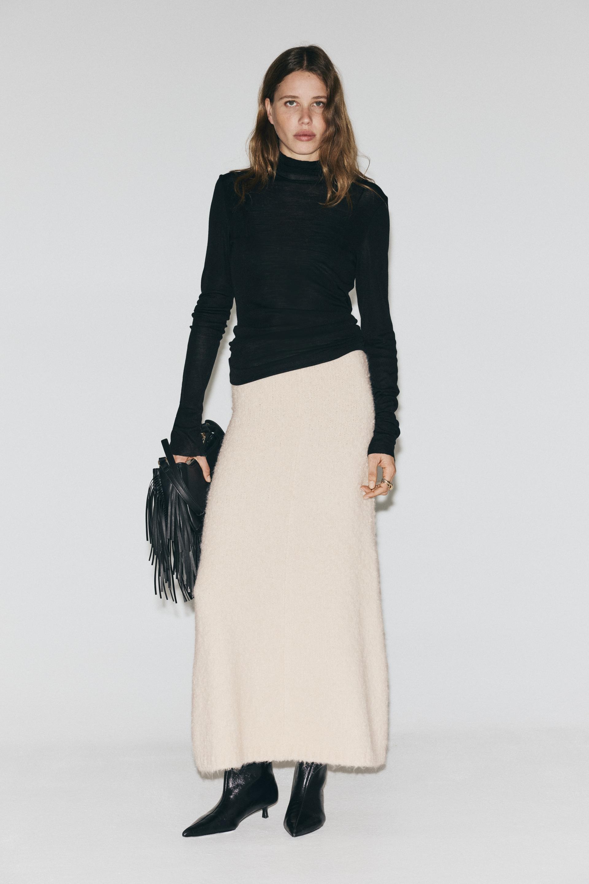 bouclé skirt