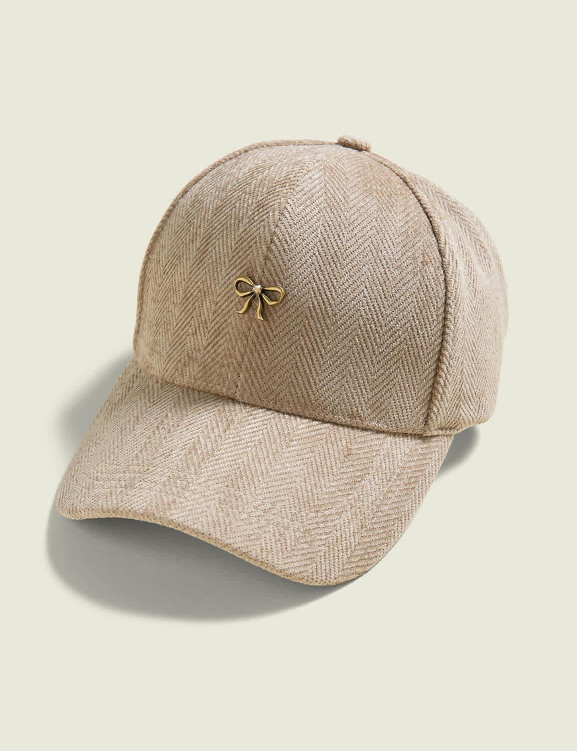 bow charm baseball hat