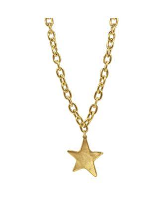 bowood lane 12k gold plated chain with textured star charm