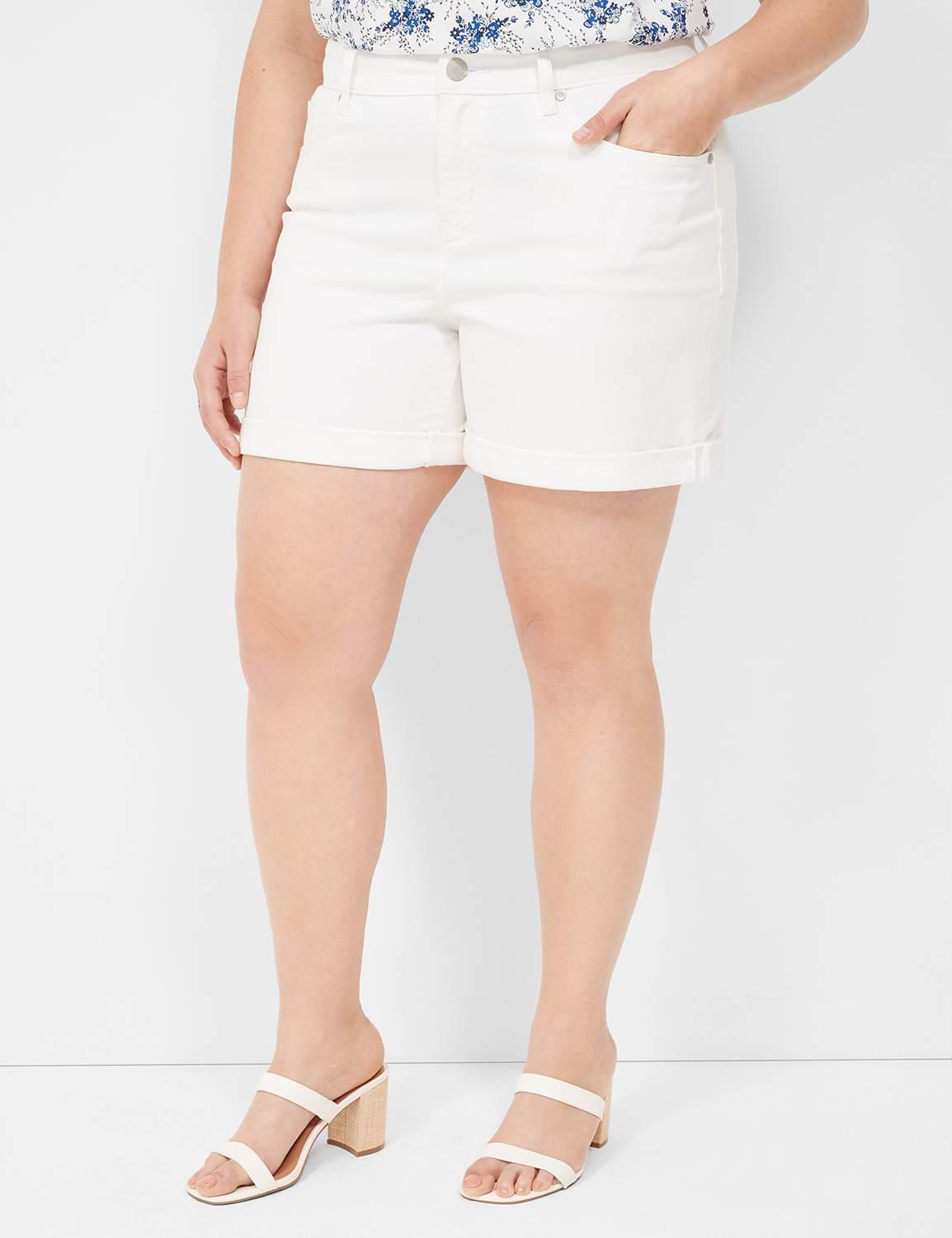boyfriend fit midi jean short