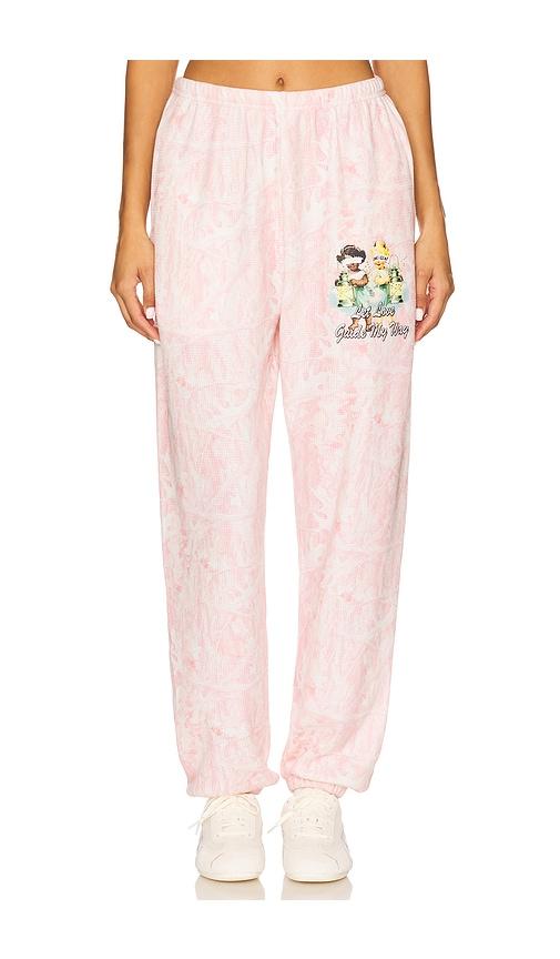 boys lie let love guide my way kimmy pants in pink. - size s (also in xs)