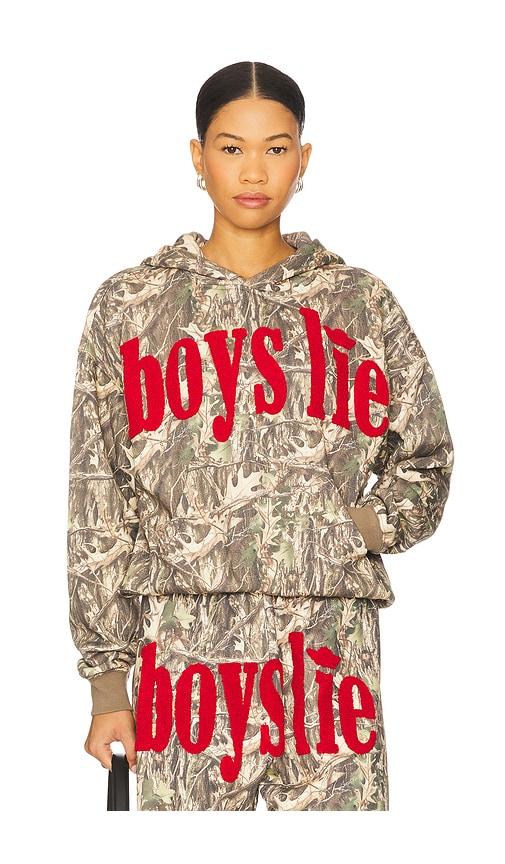 boys lie manhunt racer hoodie in green. - size m/l (also in xs/s)