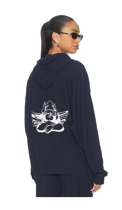 boys lie name em' harley zip hoodie in navy. - size m/l (also in xs/s, xl/xxl)