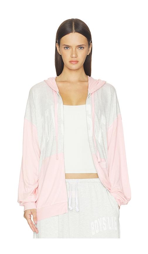 boys lie pinky promise harley zip-up hoodie in grey. - size m/l (also in xs/s, xl/xxl)
