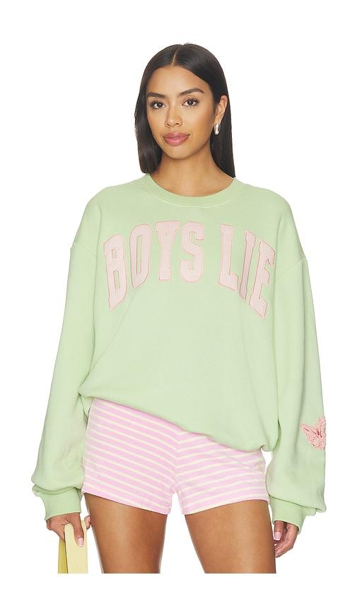 boys lie razzle dazzle v4 kara crewneck sweatshirt in green. - size m/l (also in xs/s, xl/xxl)