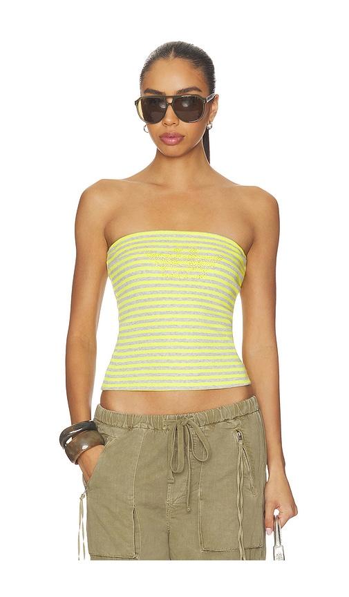 boys lie striped candyqueen tube top in yellow. - size xl (also in xs)
