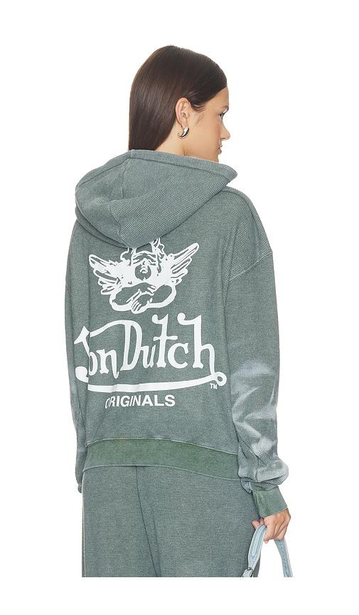 boys lie x von dutch racer hoodie in green. - size m/l (also in xs/s, xl/xxl)