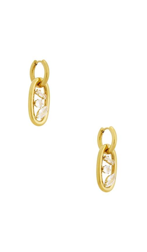bracha ariella earrings in metallic gold.