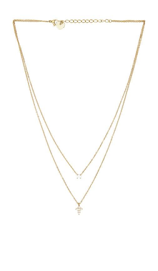 bracha grace necklace in metallic gold.