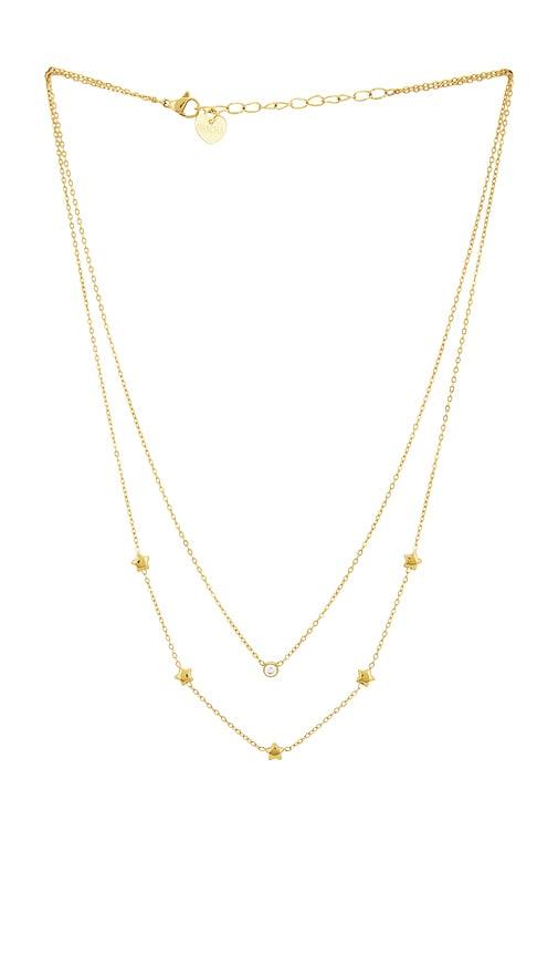 bracha leighton necklace in metallic gold.