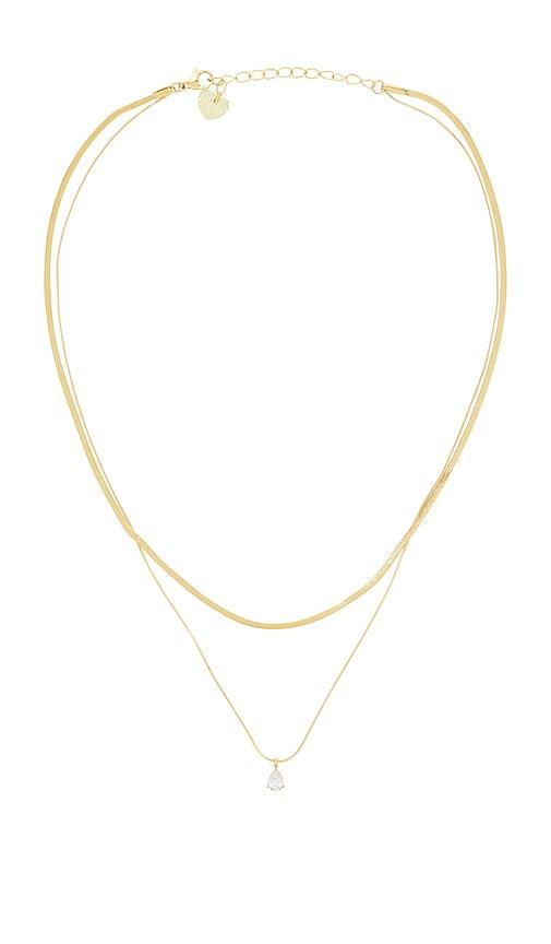 bracha radiance necklace in metallic gold.