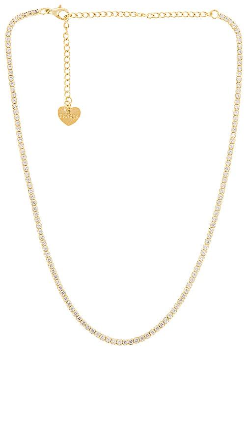 bracha sienna tennis necklace in metallic gold.