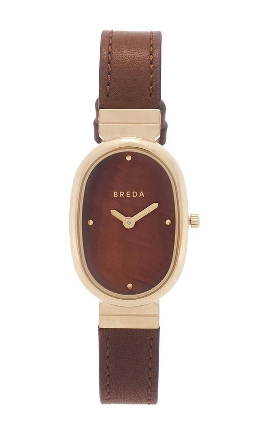 breda jane leather watch in brown.