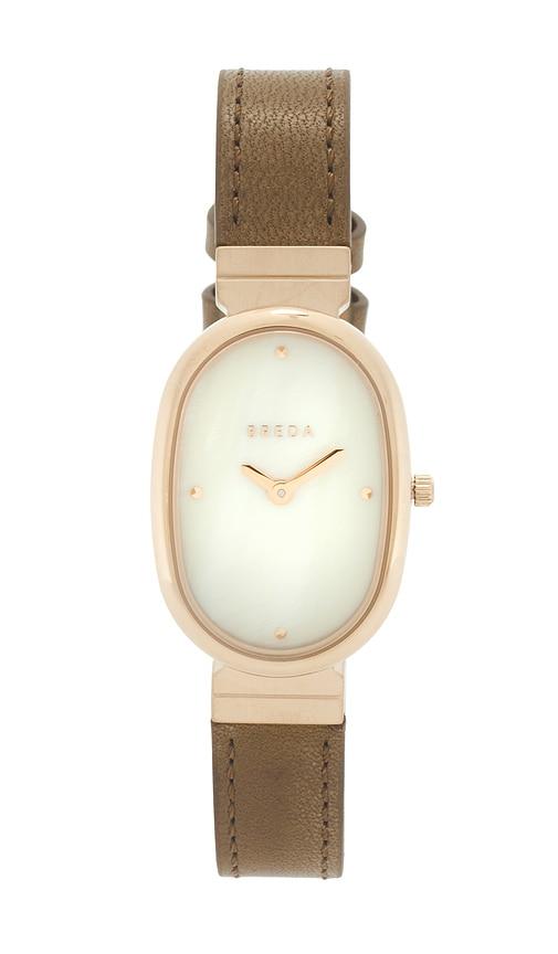 breda jane leather watch in green.