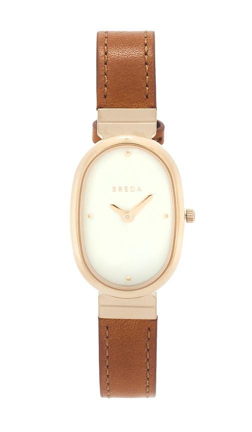breda jane leather watch in tan.