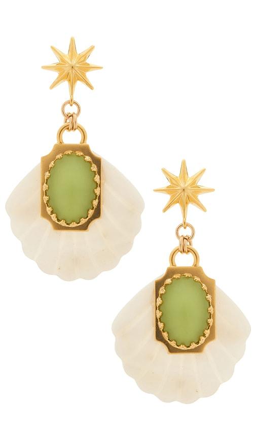 brinker + eliza aperitivo earrings in green.