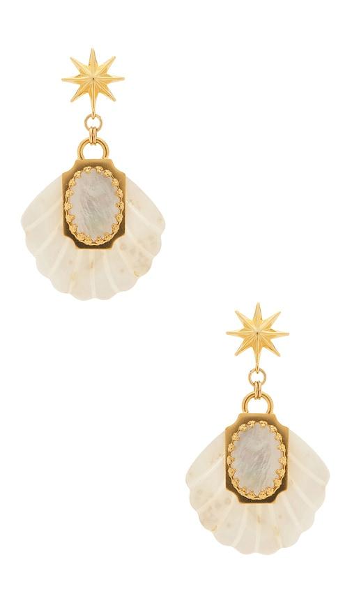 brinker + eliza aperitivo earrings in white.