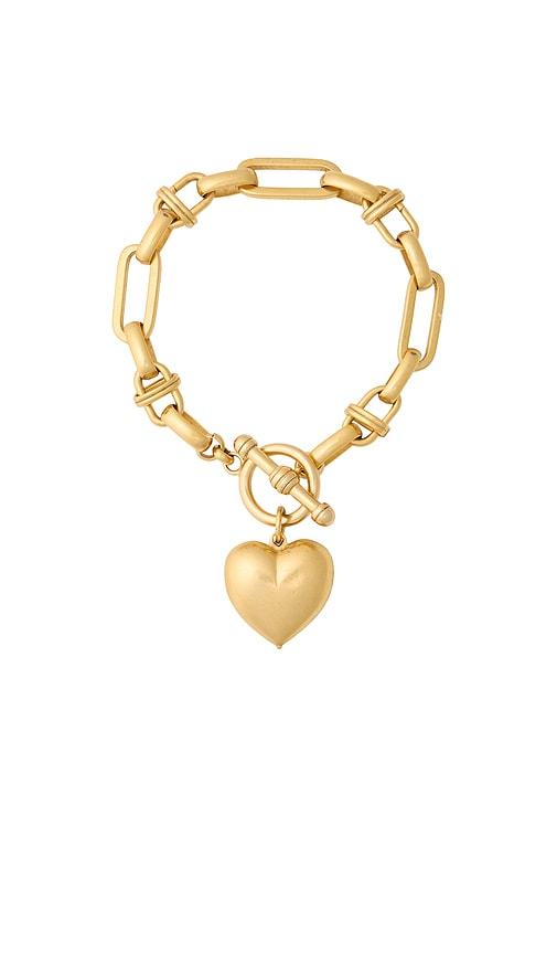 brinker + eliza barbie bracelet in metallic gold.
