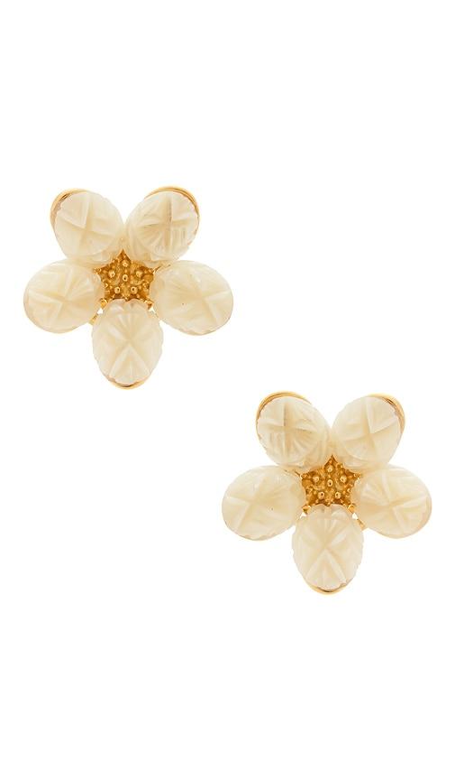brinker + eliza big island earrings in ivory.