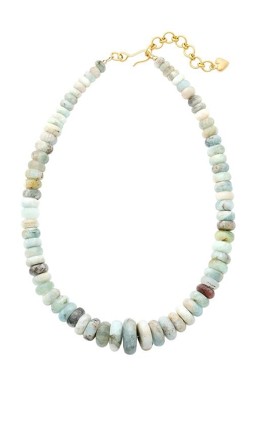 brinker + eliza blue lagoon necklace in teal.