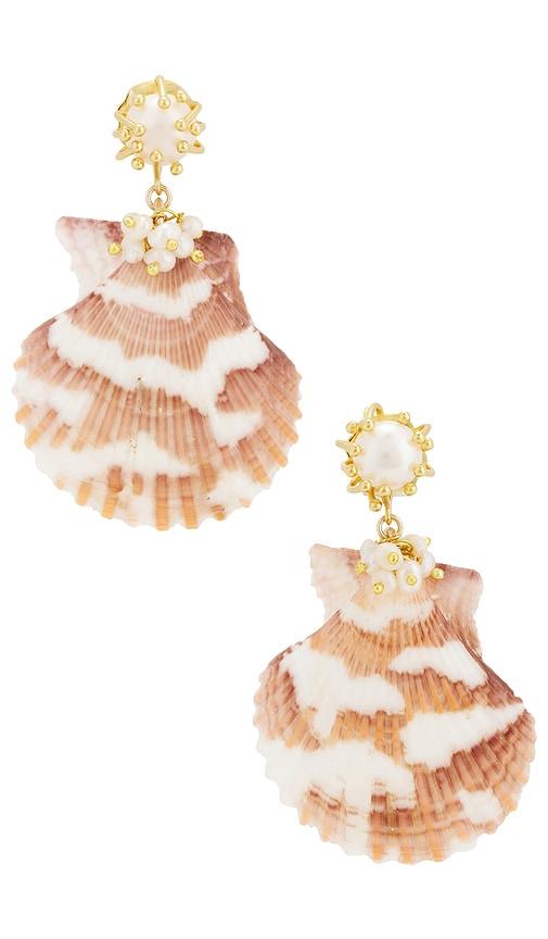 brinker + eliza calico earrings in multi.