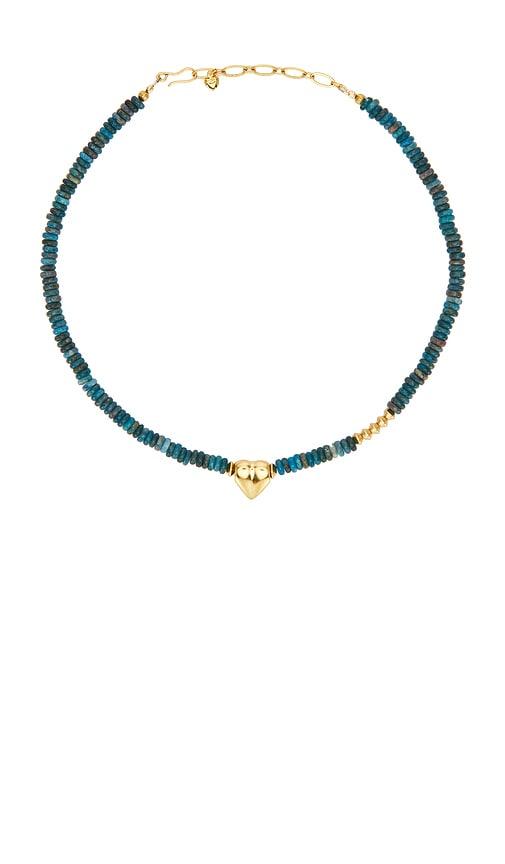 brinker + eliza confetti necklace in metallic gold.