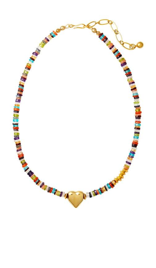 brinker + eliza confetti necklace in multi.