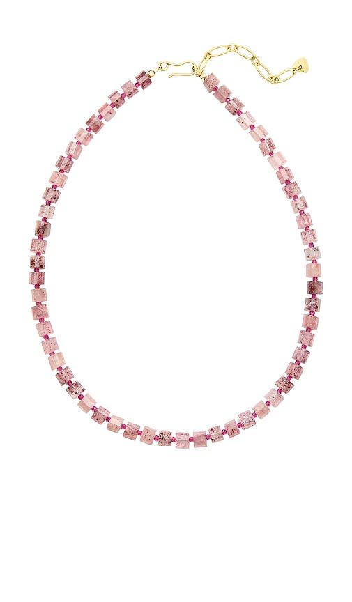brinker + eliza doe necklace in pink.