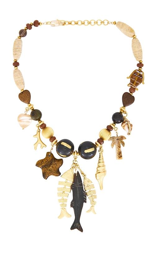 brinker + eliza fisherman necklace in neutral.