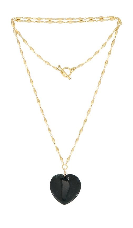 brinker + eliza izzie necklace in metallic gold.