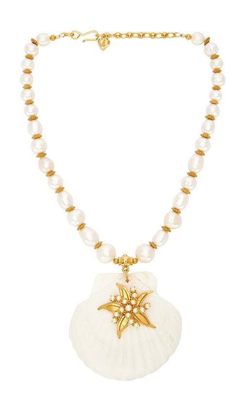 brinker + eliza juni necklace in white.