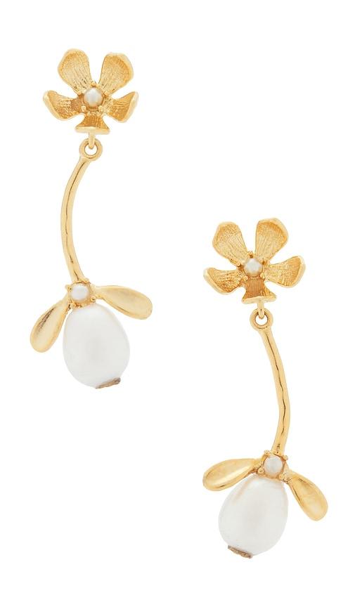 brinker + eliza maryanne earrings in metallic gold.