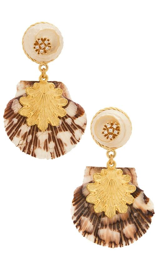 brinker + eliza oceana earrings in multi.