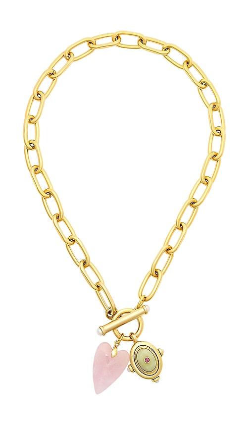 brinker + eliza sienna necklace in metallic gold.