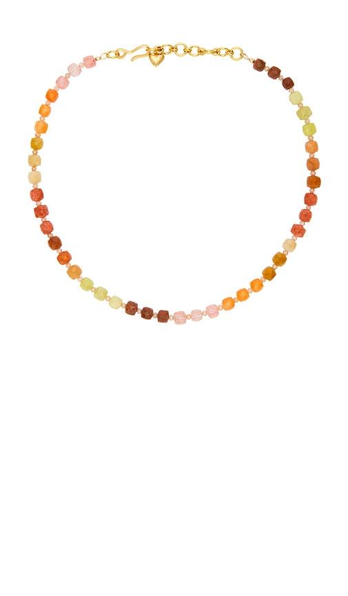 brinker + eliza summer skies necklace in orange.