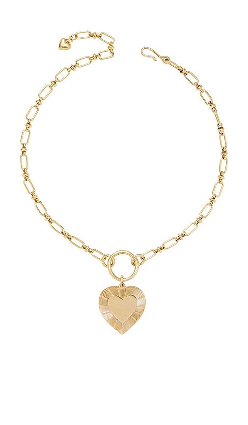 brinker + eliza the best is yet to come necklace in metallic gold.