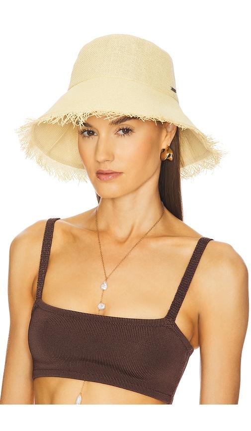 brixton alice packable bucket hat in tan. - size m/l (also in xs/s)